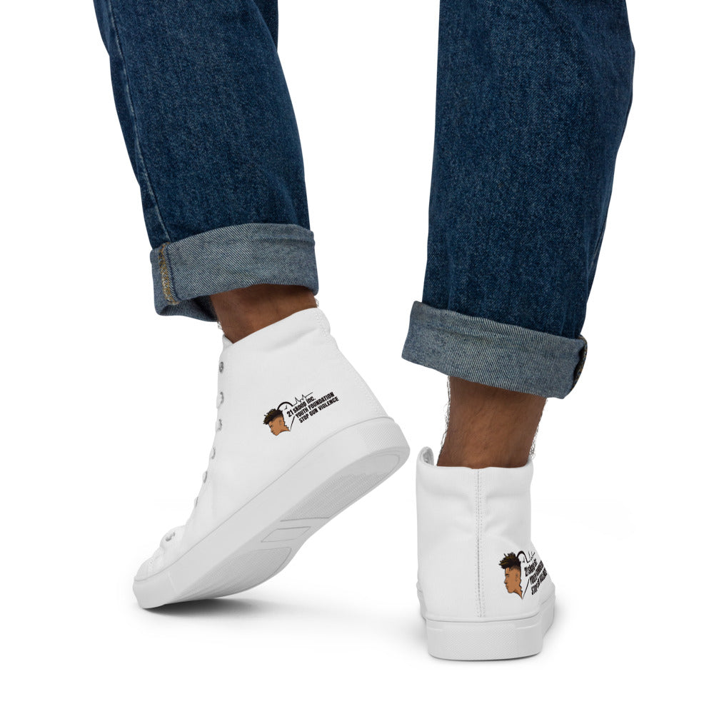 Men’s high top canvas shoes