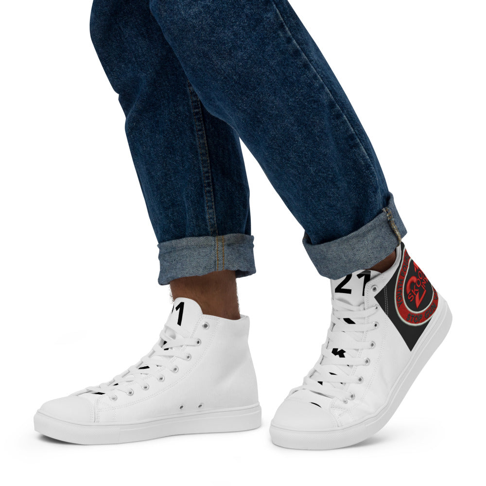 Men’s high top canvas shoes