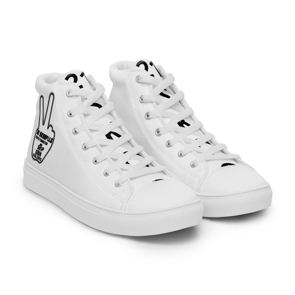 Men’s high top canvas shoes